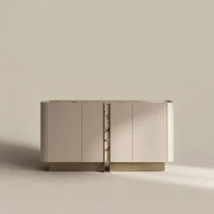 Minimalist Sideboard Details in marble — front view
