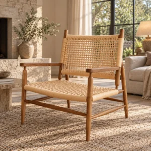 Misge Rattan Chair in rattan — front view
