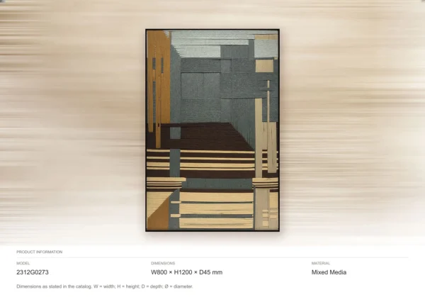 Architectural Block Relief in slate — dimensions