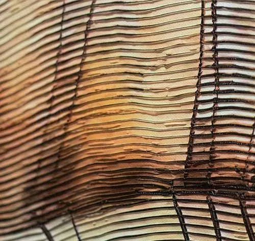 Wood Grain Abstract Wall Art in Black Frame, 75 x 110 cm — detail