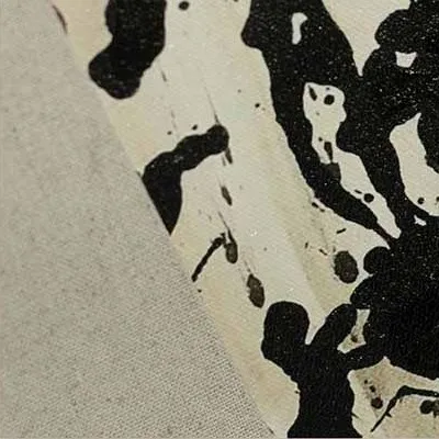 Small Ink Splash on Linen Wall Art, 43 x 33 cm in oatmeal — detail