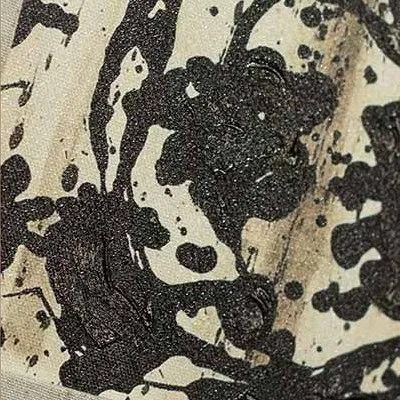 Small Ink Splash on Linen Wall Art, 43 x 33 cm in oatmeal — detail