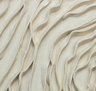 Cream Contour Relief in Rust Frame, 70 x 70 cm — detail