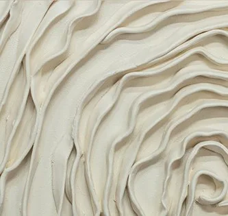 Cream Contour Relief in Rust Frame, 70 x 70 cm — detail