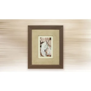 Small Figure Sketch in Stepped Walnut Frame, 45 x 55 cm — in a room setting