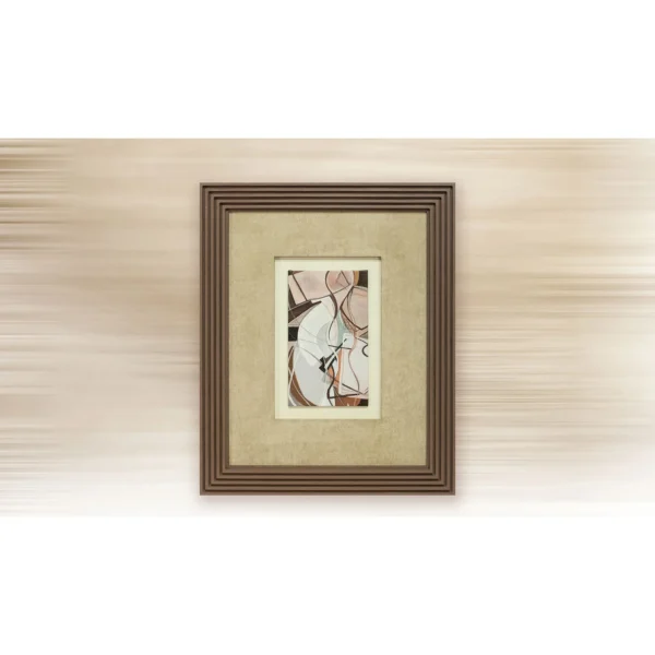 Small Figure Sketch in Stepped Walnut Frame, 45 x 55 cm — in a room setting