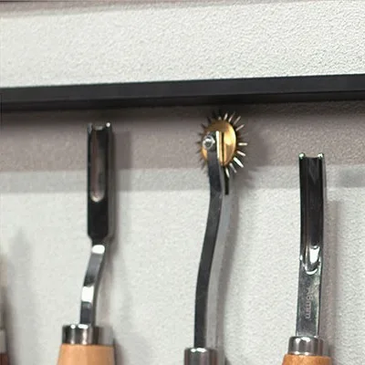 Woodworking Tools Shadow Box in Black Frame, 40 x 45 cm — detail