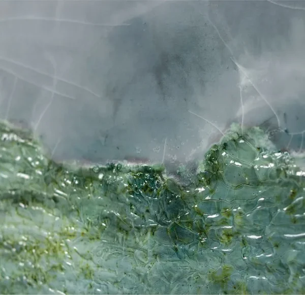 Storm Over Green Field Mixed Media Wall Art, 90 x 125 cm in olive — detail