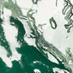 Emerald and White Blossom Abstract Wall Art, 80 x 120 cm in olive — detail