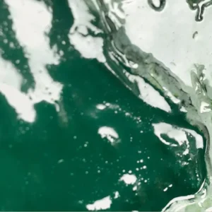 Emerald and White Blossom Abstract Wall Art, 80 x 120 cm in olive — detail
