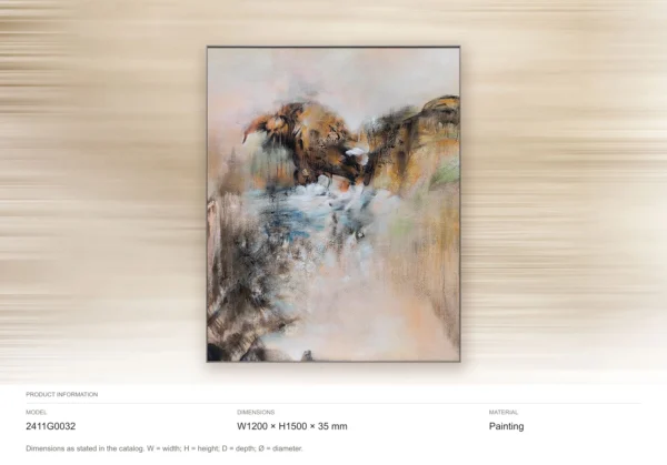Abstract Landscape Painting in rust — dimensions