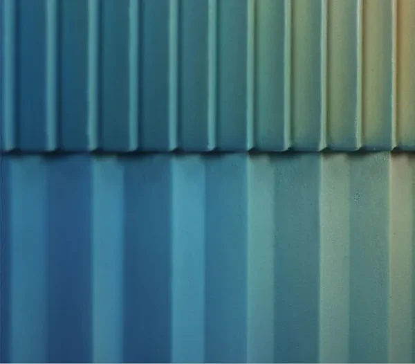 Blue Gradient Ribbed Relief Wall Art, 100 x 132 cm in blue — detail