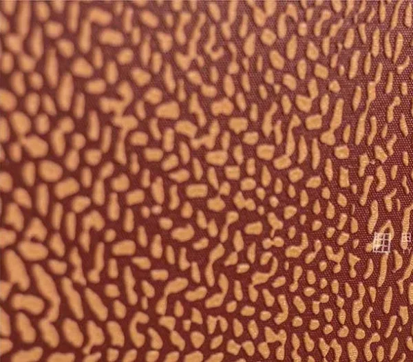 Rust Dot Spiral Relief Wall Art, 80 x 120 cm in rust — detail
