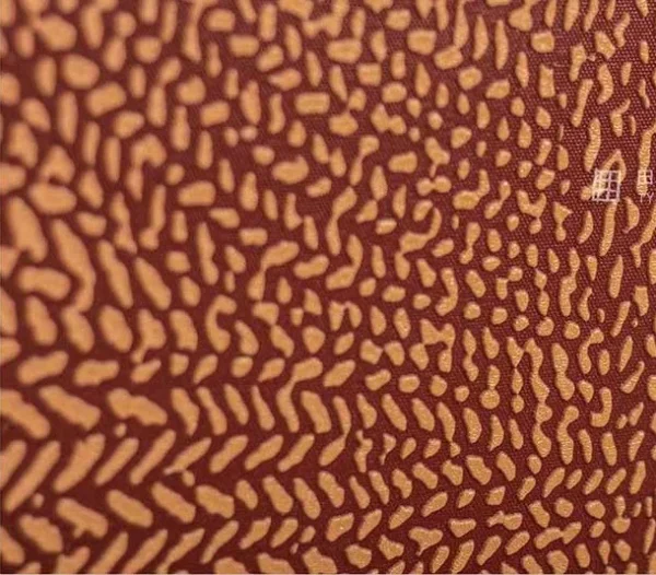 Rust Dot Spiral Relief Wall Art, 80 x 120 cm in rust — detail