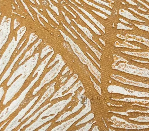 Gold Dandelion Relief Wall Art, 140 x 160 cm in brushed brass — detail