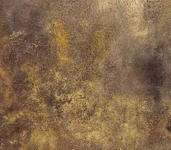Amber Mist Textured Painting in Black Frame, 50 x 80 cm — detail