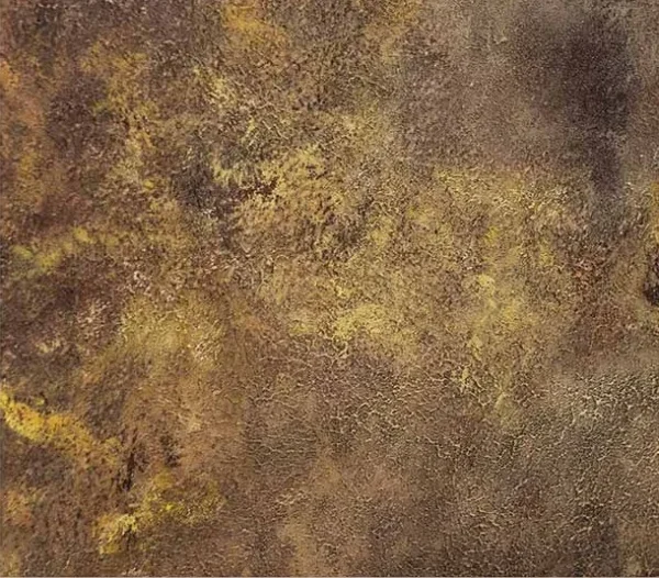 Amber Mist Textured Painting in Black Frame, 50 x 80 cm — detail