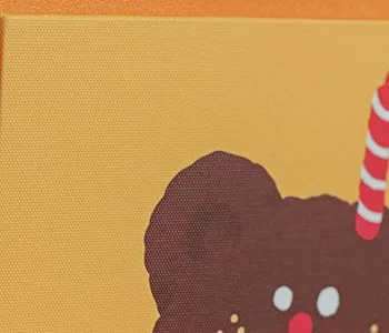 Scalloped Orange Wall Art in rust — detail