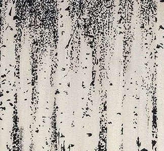 Birch Forest in Black and White Painting in Black Frame, 50 — detail