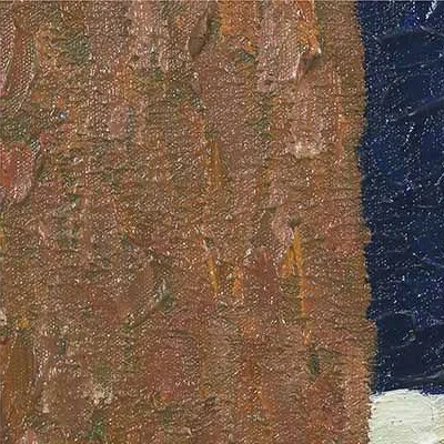Architectural Colour Block Painting in blue — detail