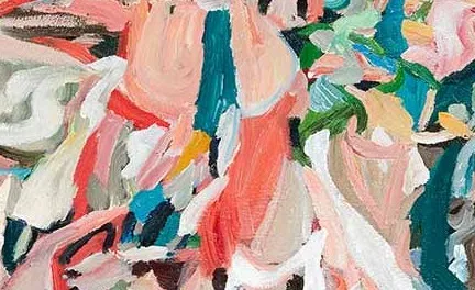 Multicolour Fragment Abstract Painting, 90 x 60 cm in multicolour — detail