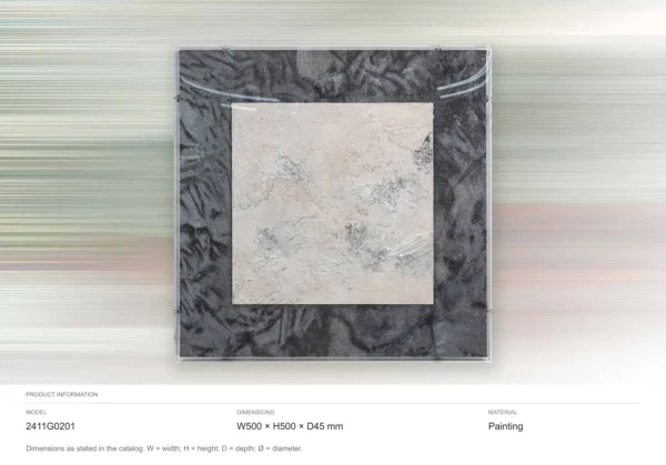 Blush Plaster on Charcoal Textured Painting, 50 x 50 cm in rose stone — dimensions