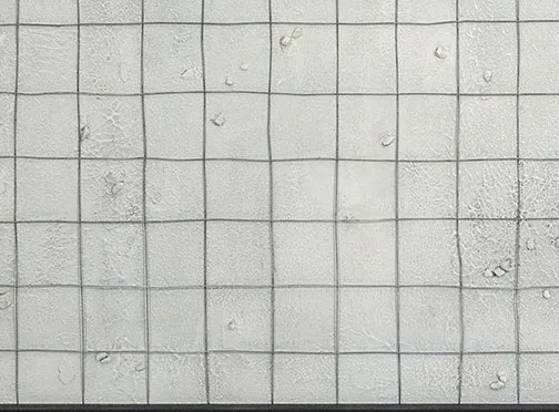 Grey Grid Textured Wall Art in Black Frame, 70 x 70 cm — detail