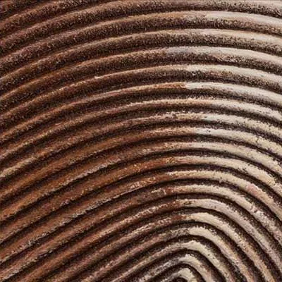 Copper Wave Line Relief in Black Frame, 60 x 60 cm — detail