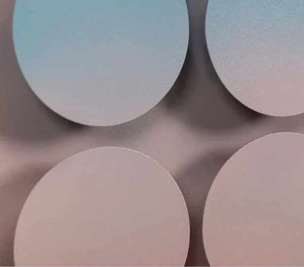 Blue to Pink Gradient Dot Relief, 100 x 100 cm in blue — detail