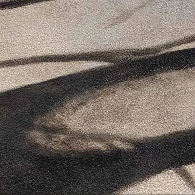 Black Web on Cream Abstract Painting, 80 x 100 cm in black — detail