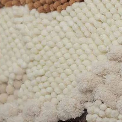 Woven Landscape Fibre Wall Hanging in rust — detail