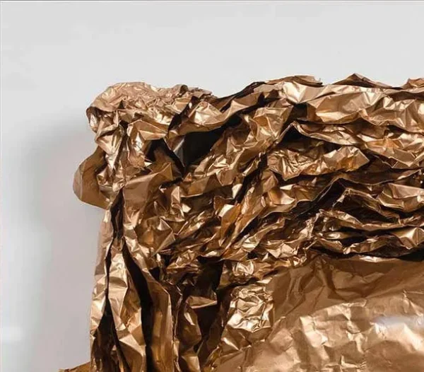 Gold Foil Frame Relief in White Shadow Box, 60 x 85 cm — detail