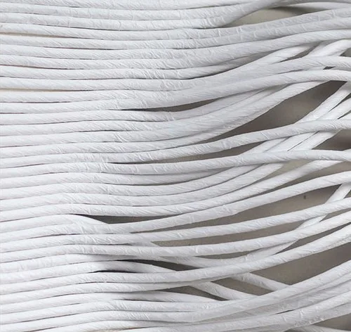 White Thread Wave Relief in Black Frame, 80 x 120 cm — detail