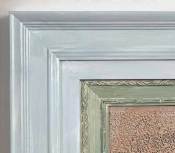 Nested Frame Abstract in Silver Frame, 55 x 70 cm — detail