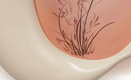 Sculpted Cream Frame Wall Art in oatmeal — detail