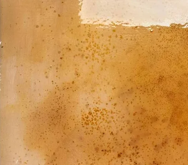 Amber Glazed Slab Wall Art, 100 x 120 cm in rust — detail