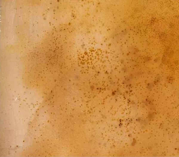 Amber Glazed Slab Wall Art, 100 x 120 cm in rust — detail