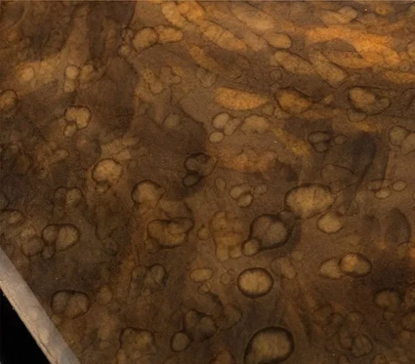 Bronze Glazed Spiral Slab Wall Art, 80 x 80 cm in bronze — detail