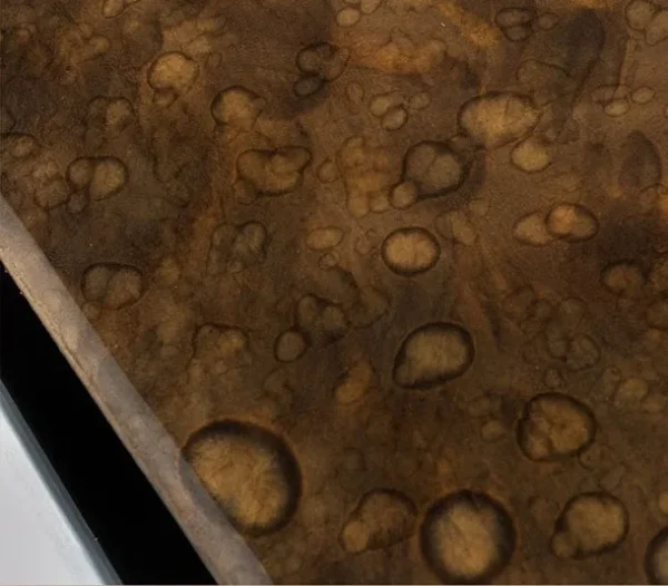 Bronze Glazed Spiral Slab Wall Art, 80 x 80 cm in bronze — detail