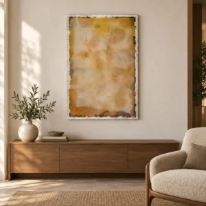 Amber Wash Panel in Slim Frame, 78 x 118 cm — front view