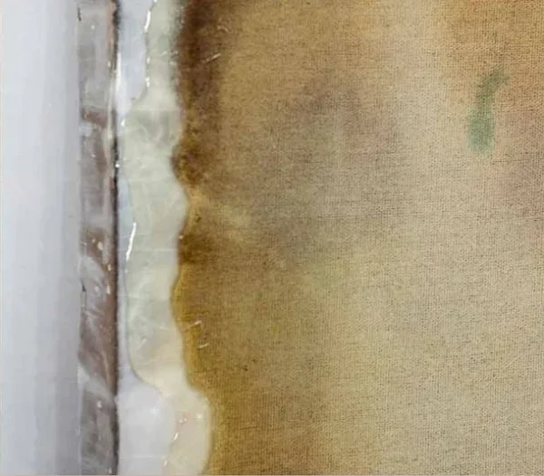 Amber Wash Panel in Slim Frame, 78 x 118 cm — detail