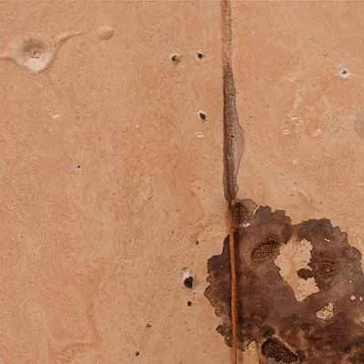 Tall Sand Plank Panel with Rust Patches, 80 x 120 cm in sand — detail