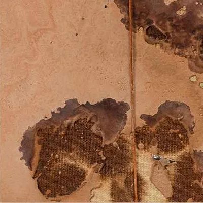 Tall Sand Plank Panel with Rust Patches, 80 x 120 cm in sand — detail