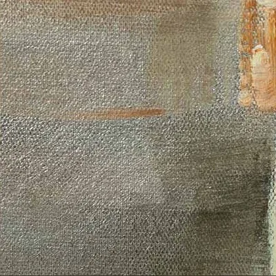 Silver and Amber Streak Abstract in Black Frame, 68 x 109 cm — detail
