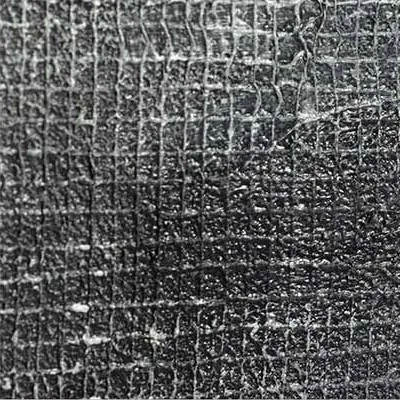 Charcoal Grid Textured Wall Art, 50 x 50 cm in black — detail