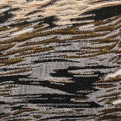 Tan and Black Feather Stroke Painting in sand — detail