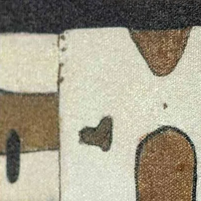 Small Abstract in Ornate Black and Gold Frame, 35 x 35 cm — detail