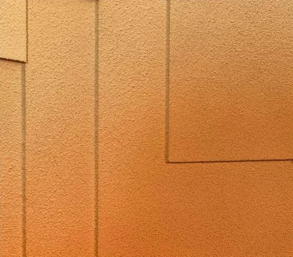 Orange Gradient Deco Relief Wall Art, 80 x 120 cm in rust — detail