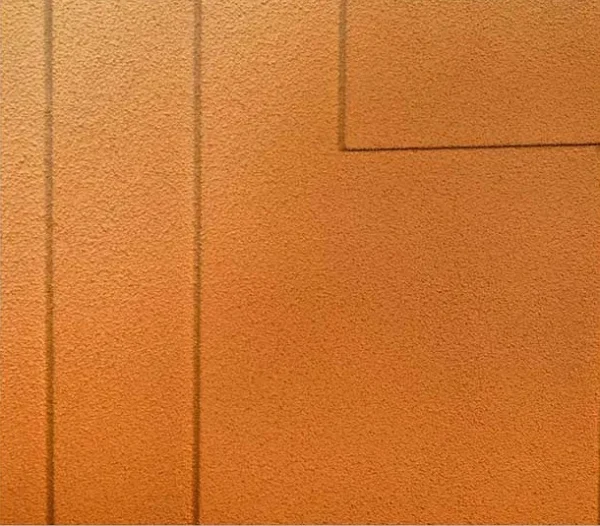 Orange Gradient Deco Relief Wall Art, 80 x 120 cm in rust — detail