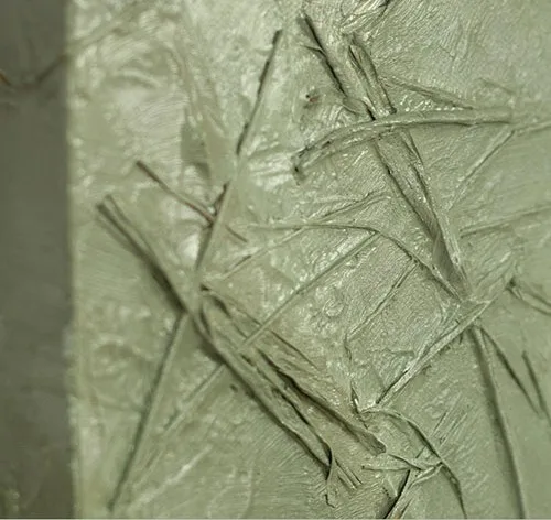 Sage Green Cracked Plaster Wall Art, 50 x 70 cm in olive — detail